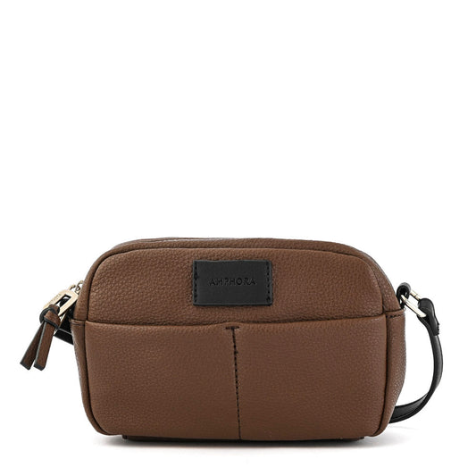 Small dark brown eureka crossbody bag