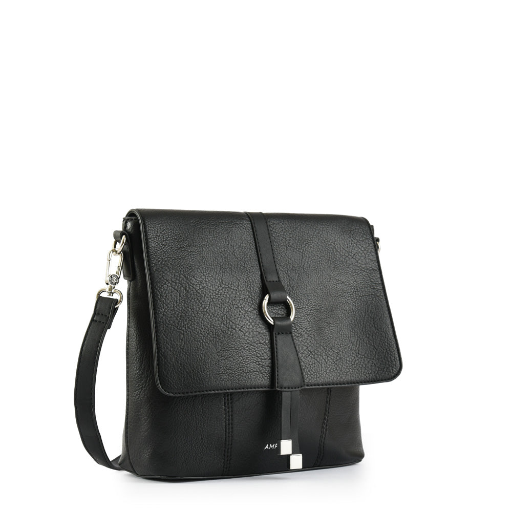 Javi small black crossbody wallet