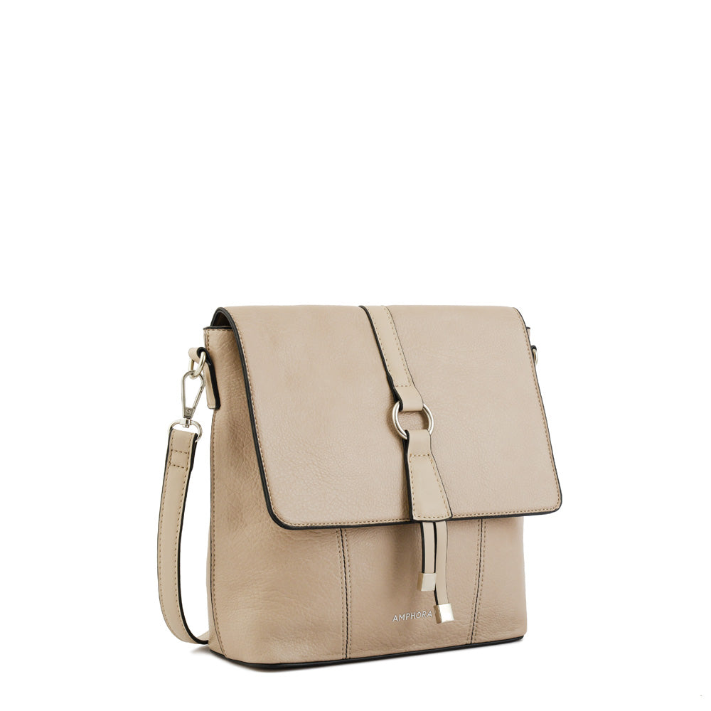 Javi taupe small crossbody wallet