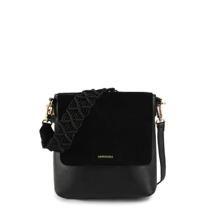 Symone medium black crossbody wallet