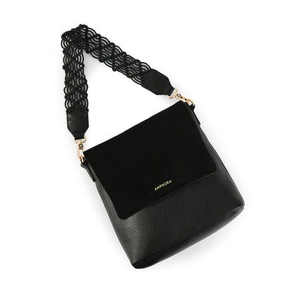 Symone medium black crossbody wallet