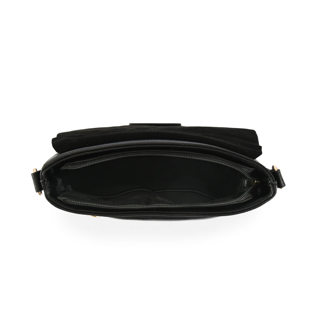 Symone medium black crossbody wallet