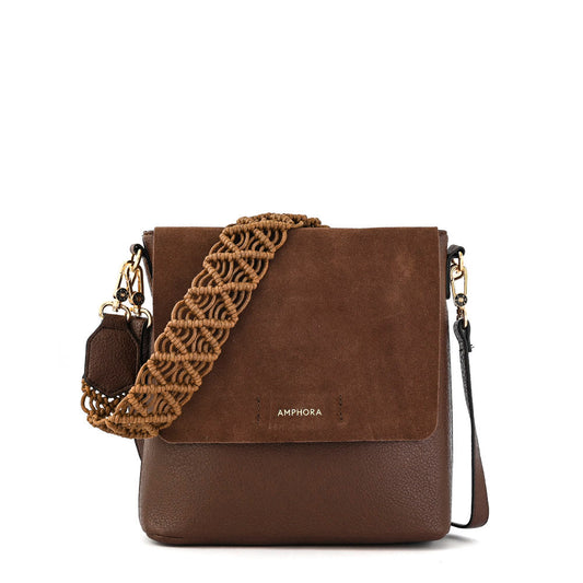 Symone Medium Dark Brown Crossbody Bag
