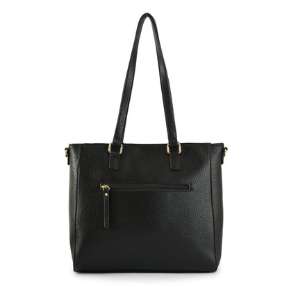 Symone black medium two-handle wallet