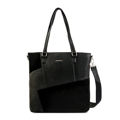 Wallet Two Handles Three divisions large black ferani