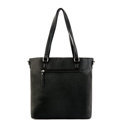 Wallet Two Handles Three divisions large black ferani