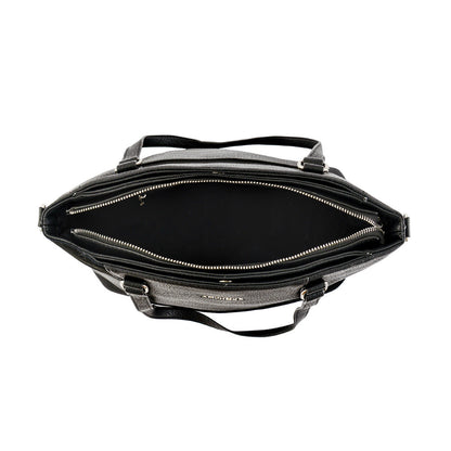 Wallet Two Handles Three divisions large black ferani