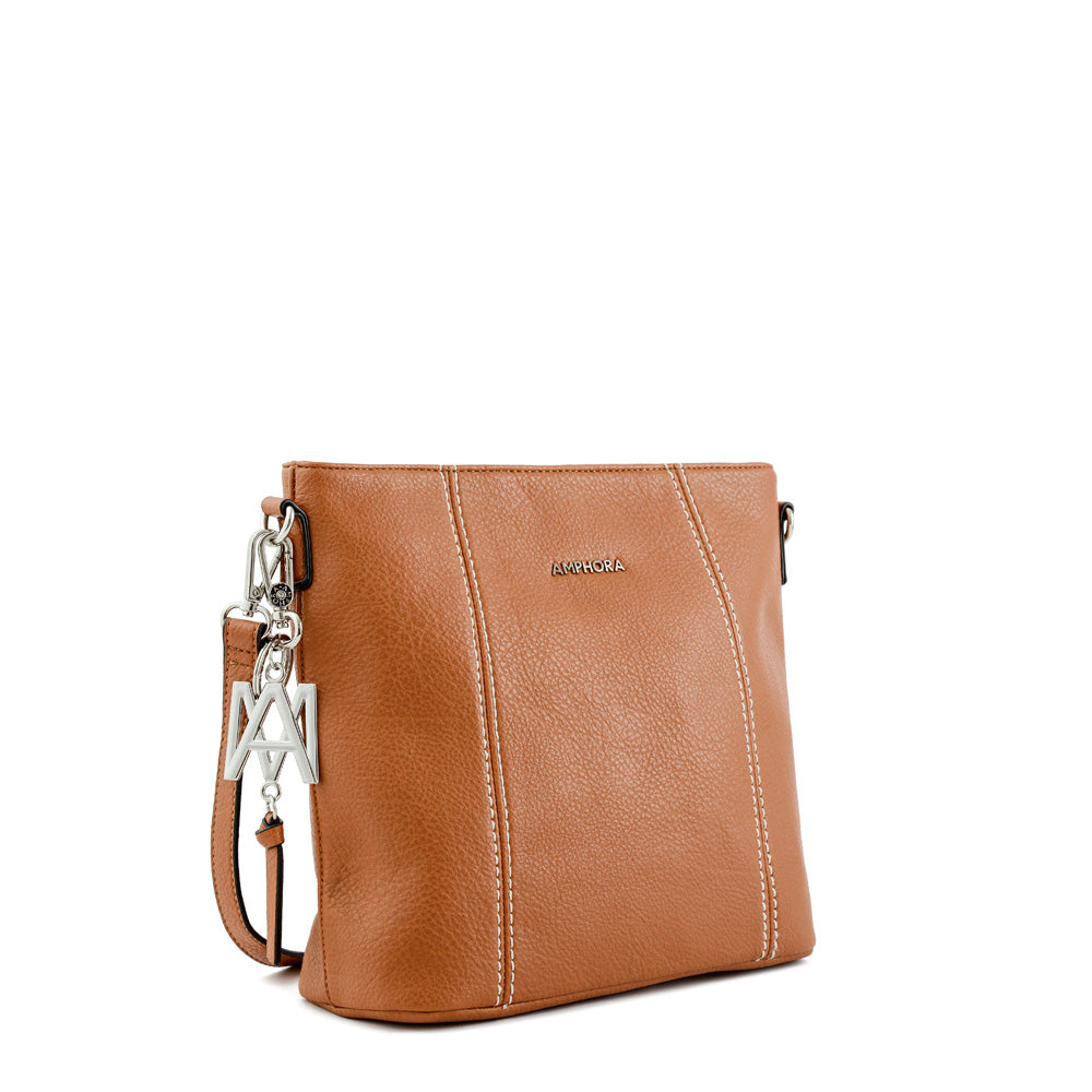 Small brown goty crossbody wallet