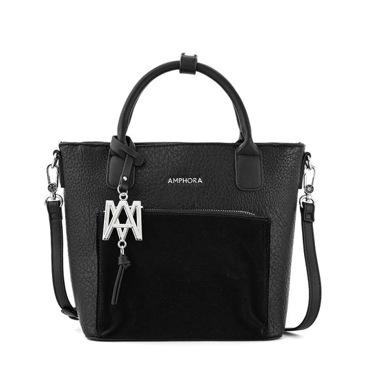 Medium textured black kennedy crossbody wallet