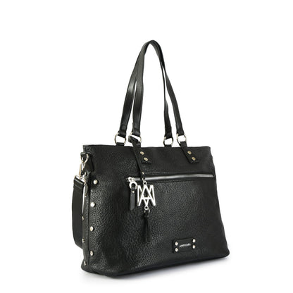 Wallet with two handles large notebook holder black donatela