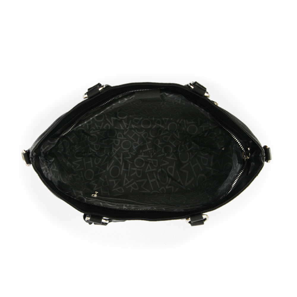 Wallet with two handles large notebook holder black donatela