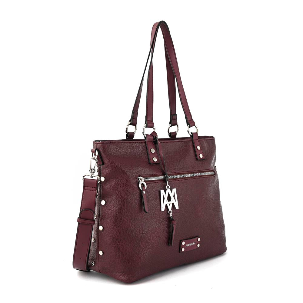 Two Handles Wallet with medium notebook holder donatela burgundy