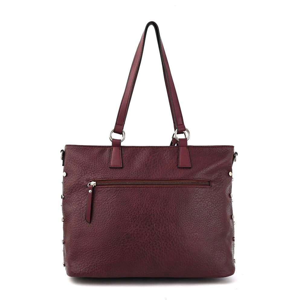 Two Handles Wallet with medium notebook holder donatela burgundy