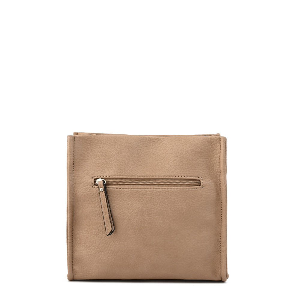 Zèbre taupe medium crossbody bag