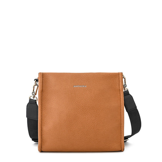 Medium brown zèbre crossbody bag