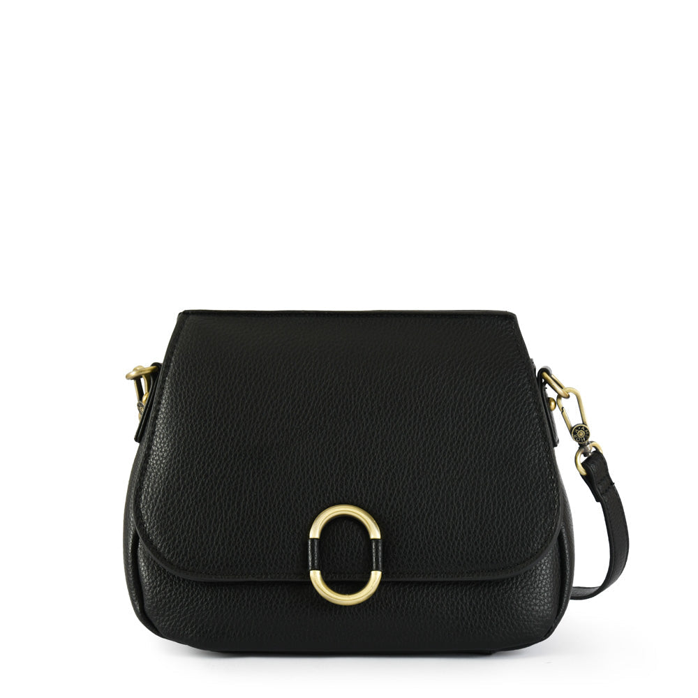 Small black dubois crossbody wallet