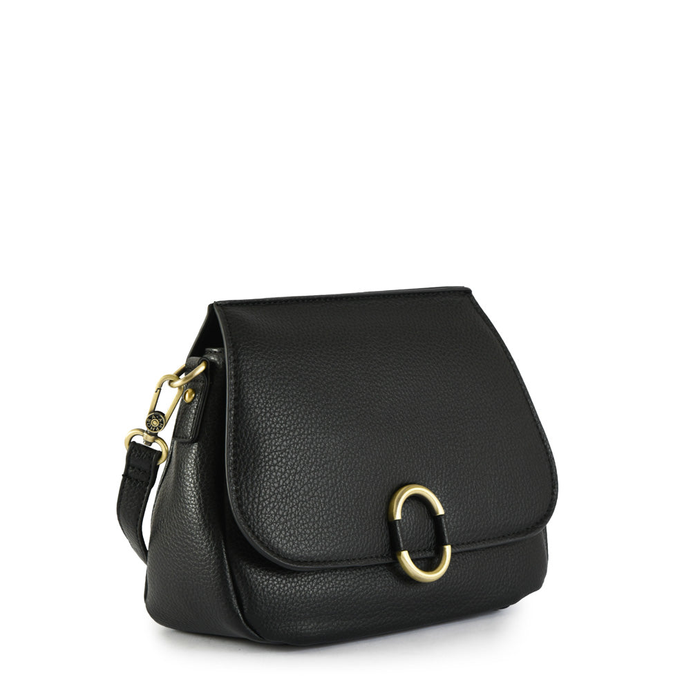 Small black dubois crossbody wallet