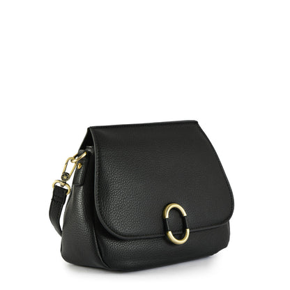Small black dubois crossbody wallet