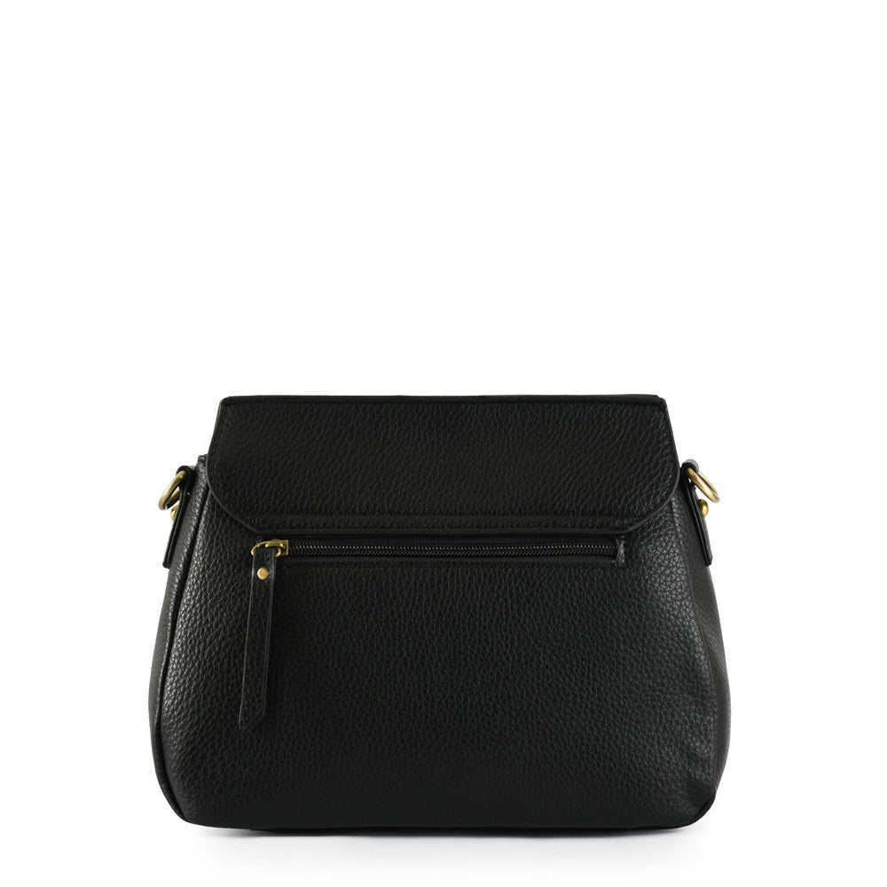 Small black dubois crossbody wallet