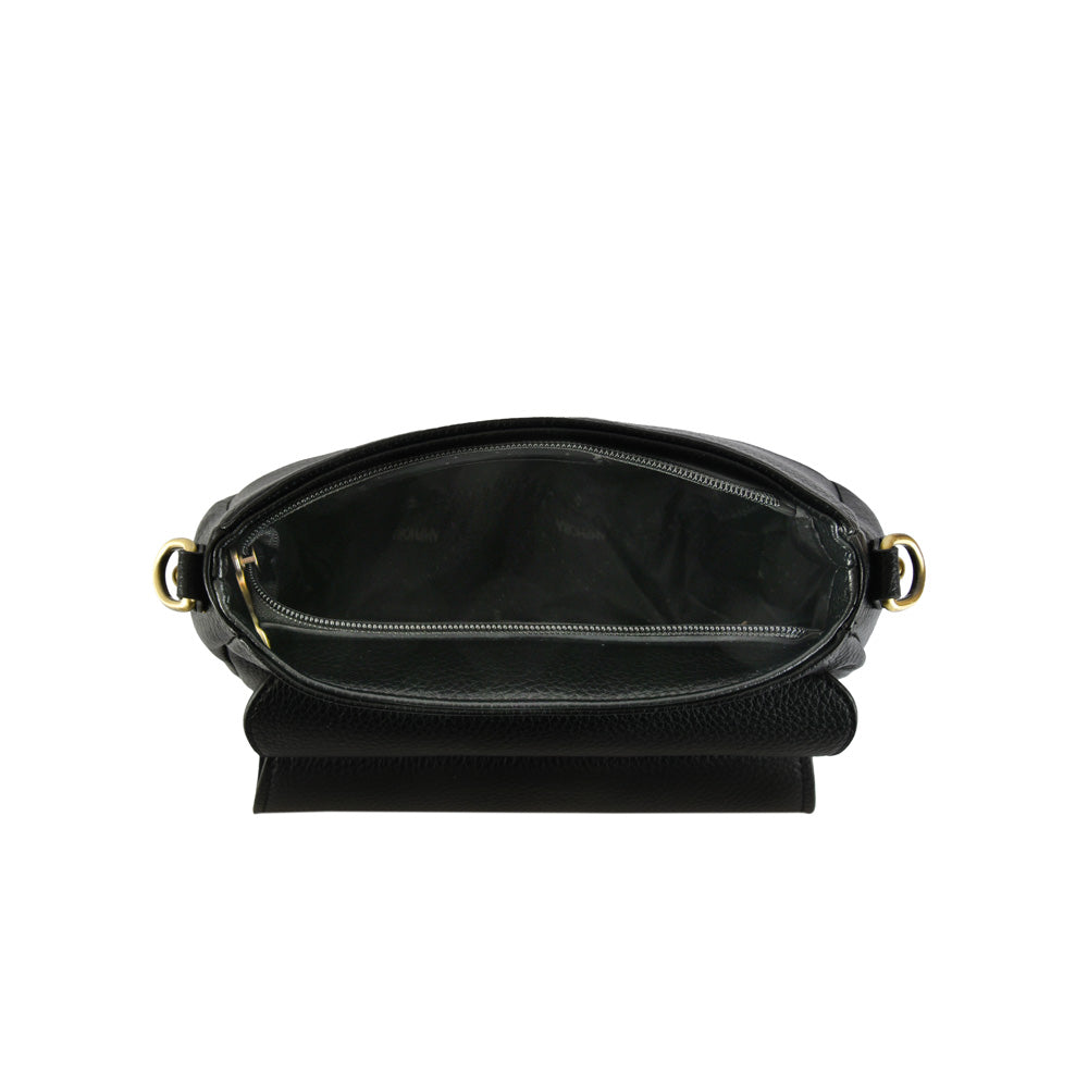 Small black dubois crossbody wallet