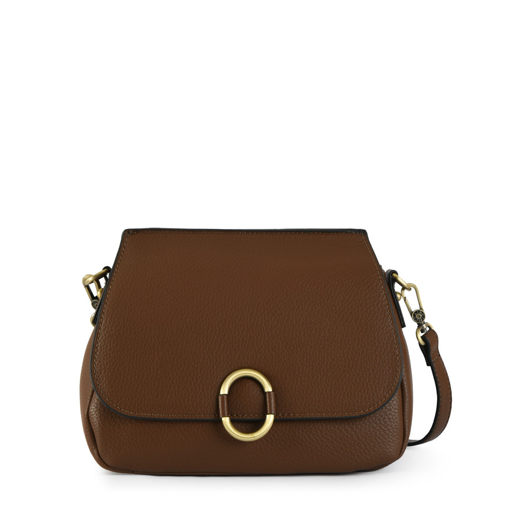 Small dark brown dubois shoulder bag