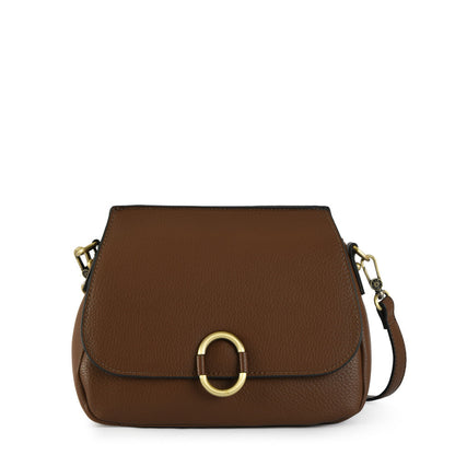 Small dark brown dubois shoulder bag