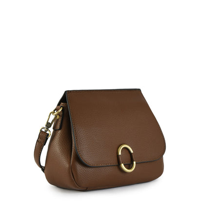 Small dark brown dubois shoulder bag