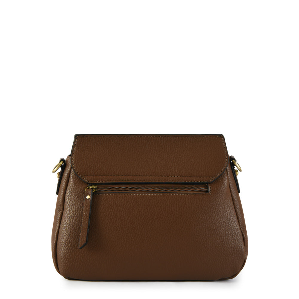 Small dark brown dubois shoulder bag
