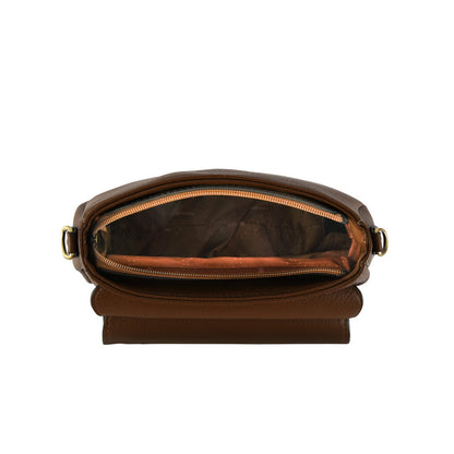 Small dark brown dubois shoulder bag