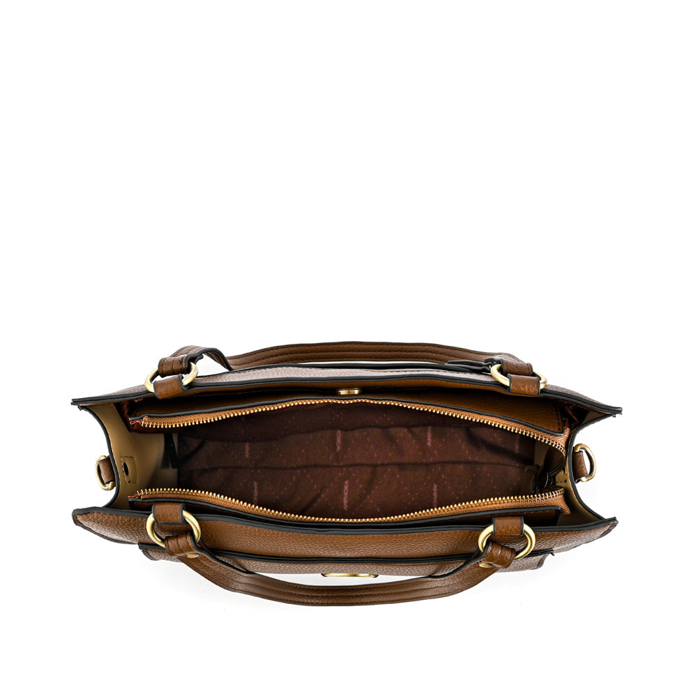 Wallet Two Handles Three medium divisions dark brown dubois