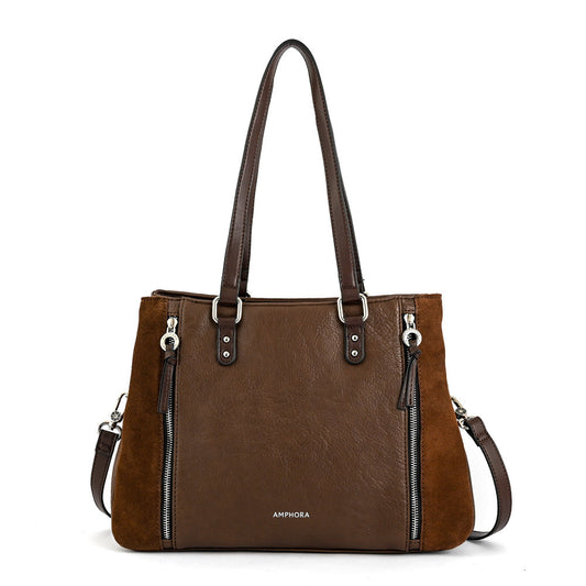 Wallet Two Handles Three medium divisions moreau dark brown