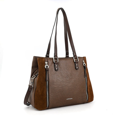 Wallet Two Handles Three medium divisions moreau dark brown