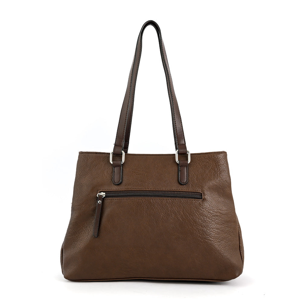 Wallet Two Handles Three medium divisions moreau dark brown