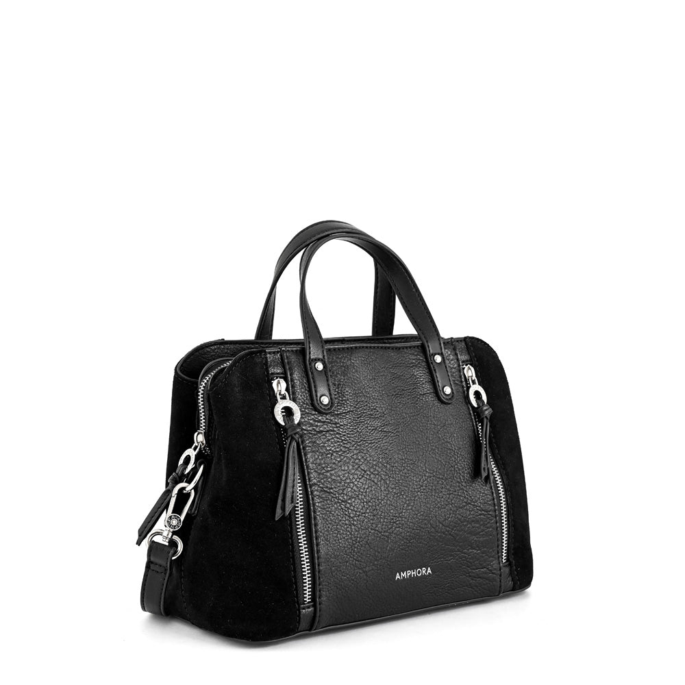 Medium black moreau crossbody bag