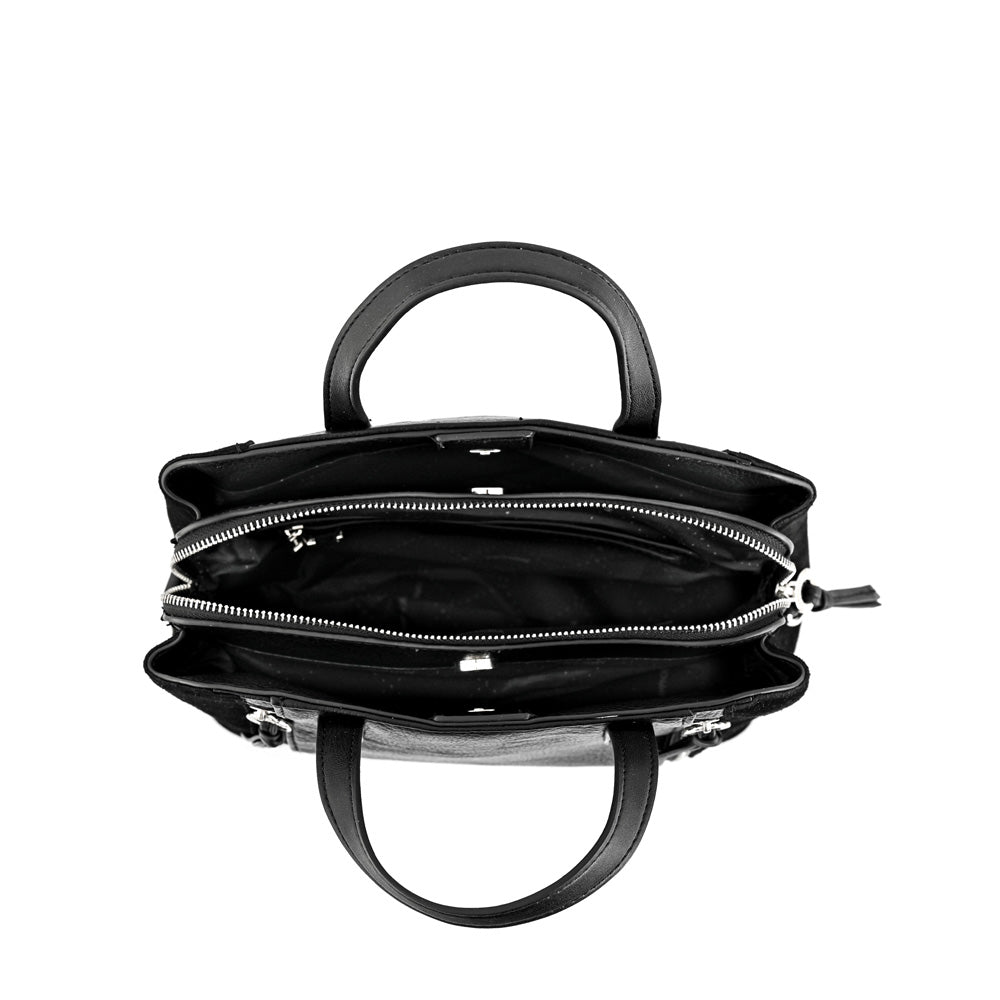 Medium black moreau crossbody bag