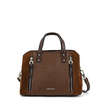 Medium dark brown moreau crossbody bag