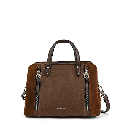 Medium dark brown moreau crossbody bag