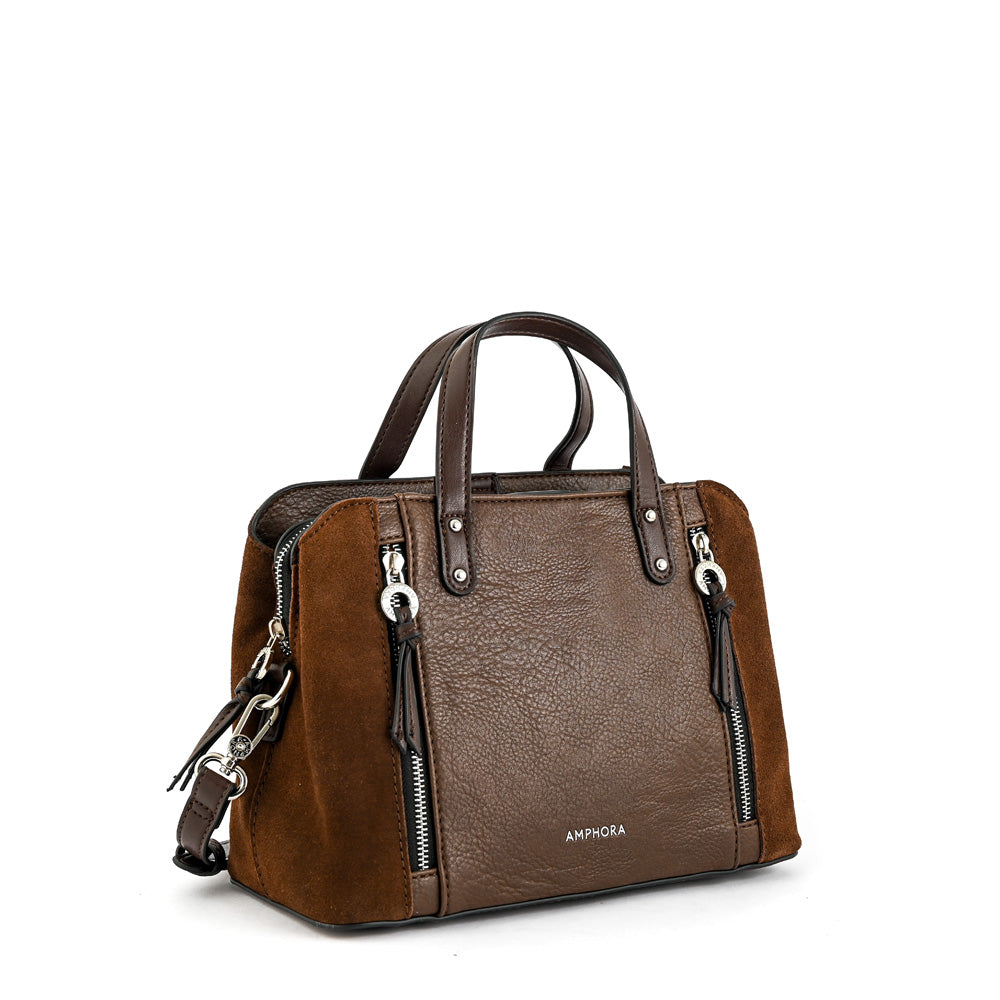 Medium dark brown moreau crossbody bag