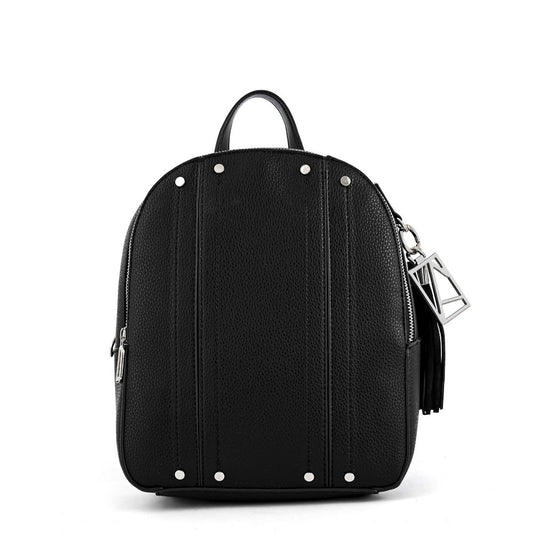 Small textured black Leroy backpack