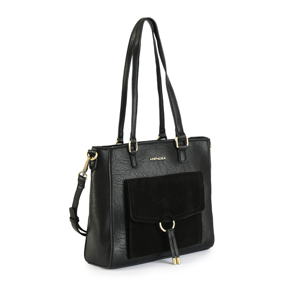 Wallet Two Handles Three medium divisions black lya