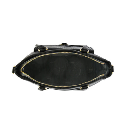 Wallet Two Handles Three medium divisions textured black lya