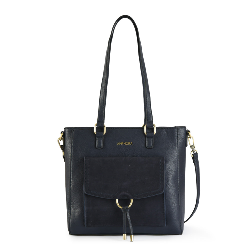 Wallet Two Handles Three medium divisions dark blue lya