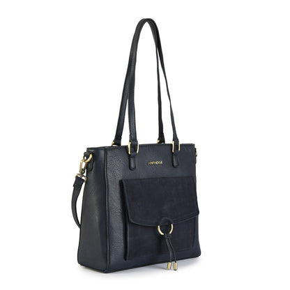 Wallet Two Handles Three medium divisions dark blue lya
