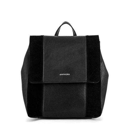 Roux Black Medium Lid Backpack