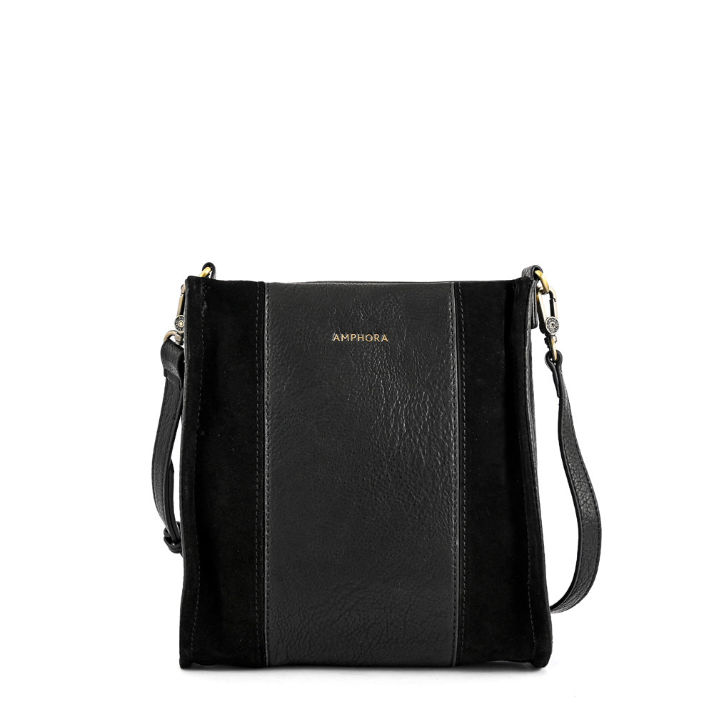 Medium roux black crossbody bag