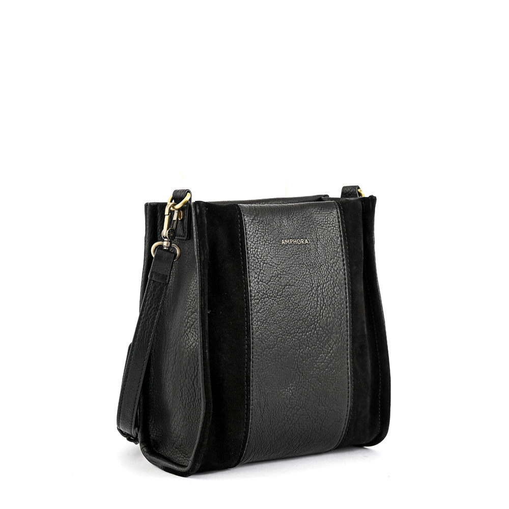 Medium roux black crossbody bag
