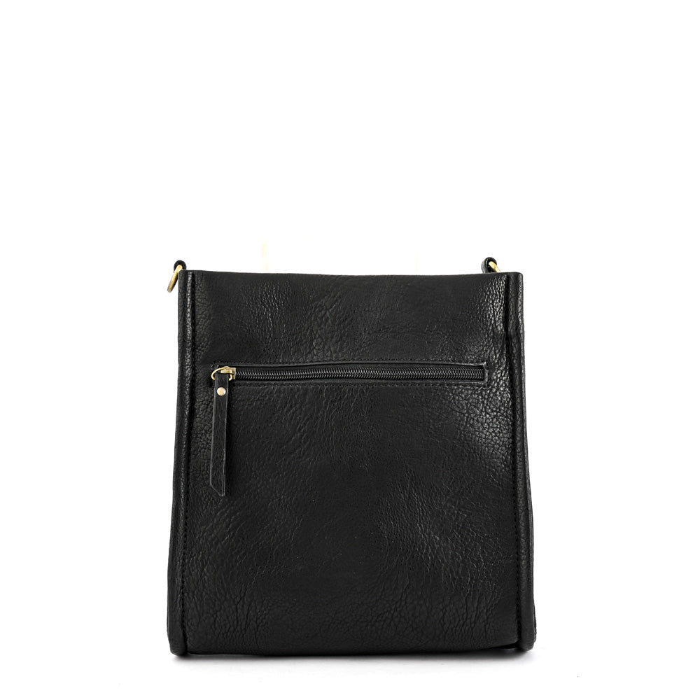 Medium roux black crossbody bag