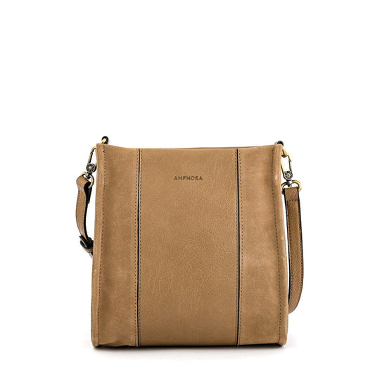 Medium roux taupe crossbody bag