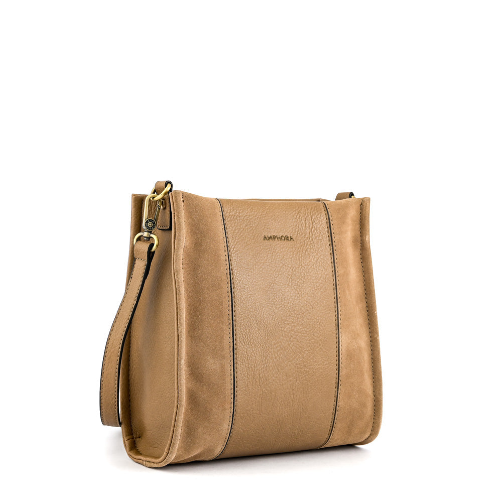 Medium roux taupe crossbody bag