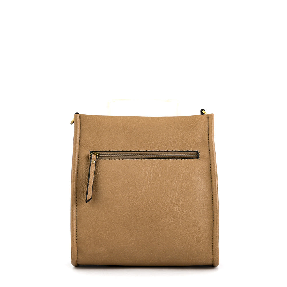 Medium roux taupe crossbody bag